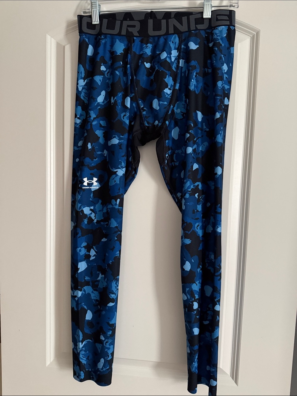 Under Armour Boys' Blue Camo Leggings/Base Layer